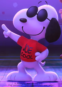 Joe Cool in 3D from The Peanuts Movie Joe Cool in 3D from The Peanuts Movie